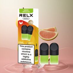 Green Apple Ice RELX Pod Pro 2 600 Puffs 1.8% Nicotine