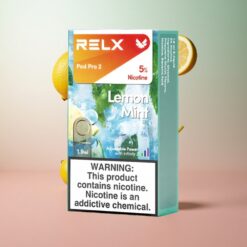 Lemon Mint RELX Pod Pro 2 600 Puffs 5% Nicotine