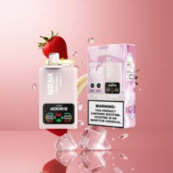 Strawberry Banana Red Bull Ice Razz Bar 40000 Puffs Power Screen Display