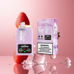 Strawberry Watermelon Grape Ice Razz Bar 40000 Puffs Power Screen Display