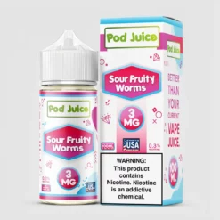 Pod Juice Sour Fruity Worms 100ML Vape Juice