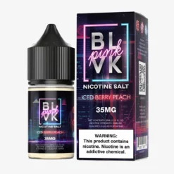 Strawberry Peach Ice Salt Nic by BLVK TFN Pink Salt 30mL